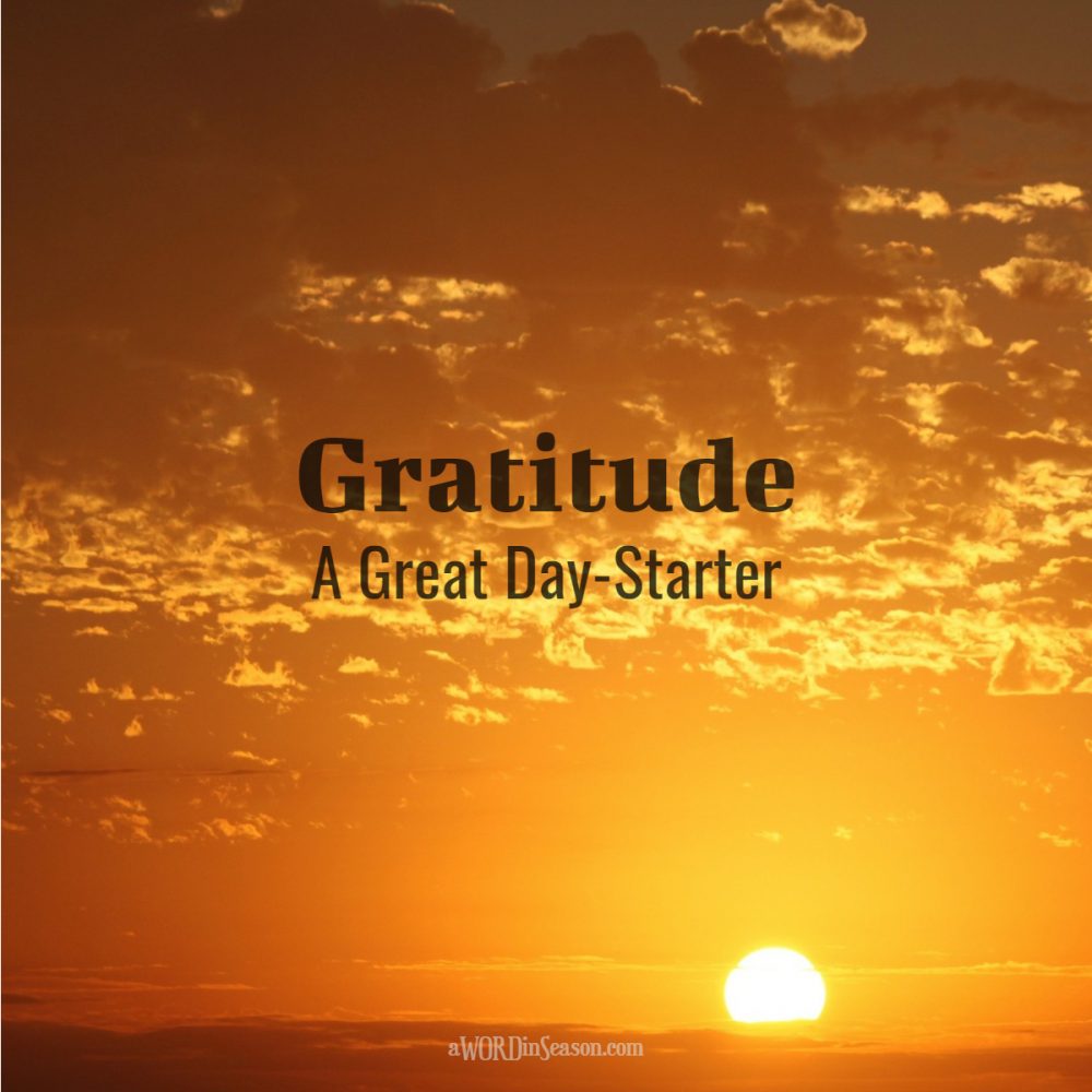 Gratitude: A Great Day-Starter